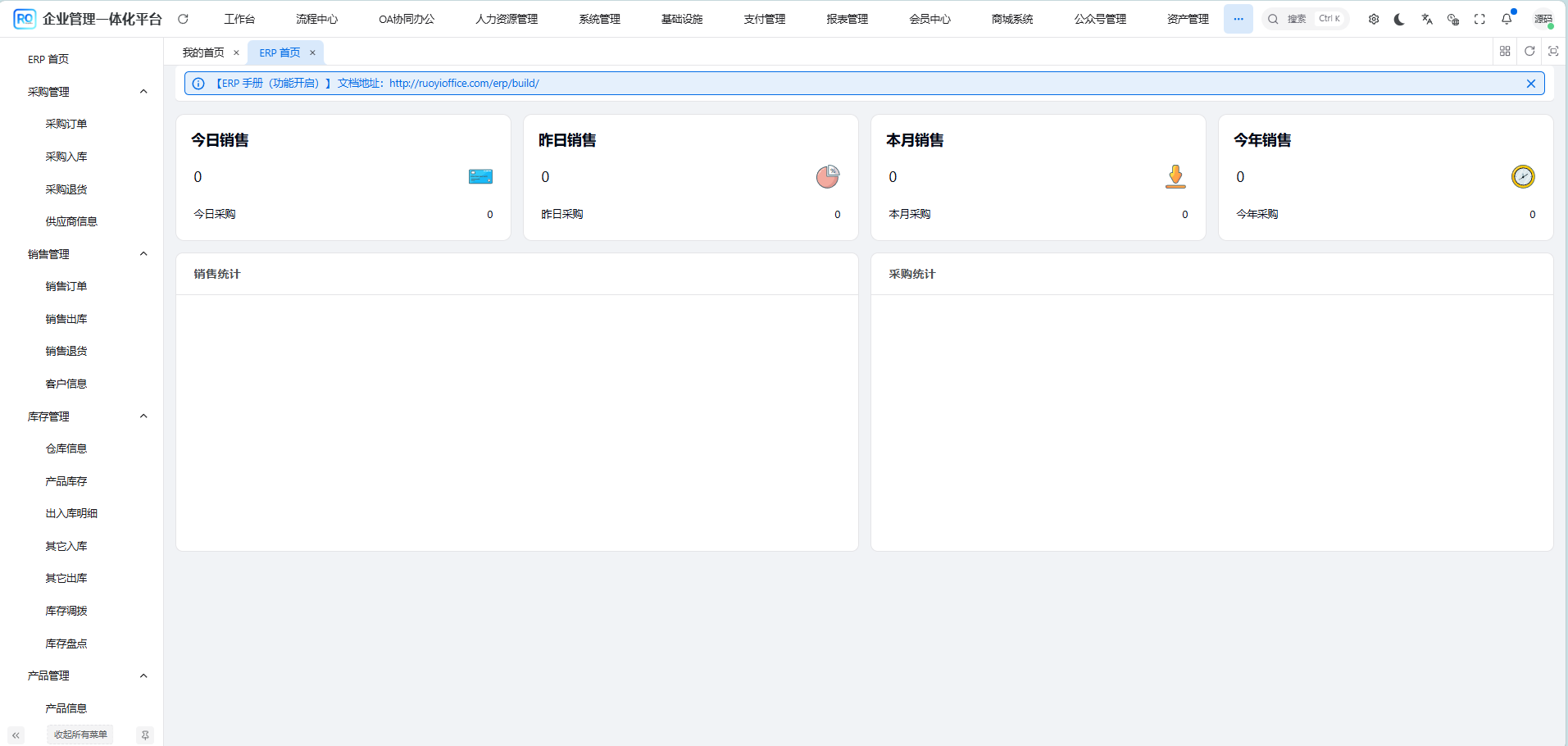 RuoYi Office ERP 进销存 - 采购、销售、库存、产品、财务一体化管理