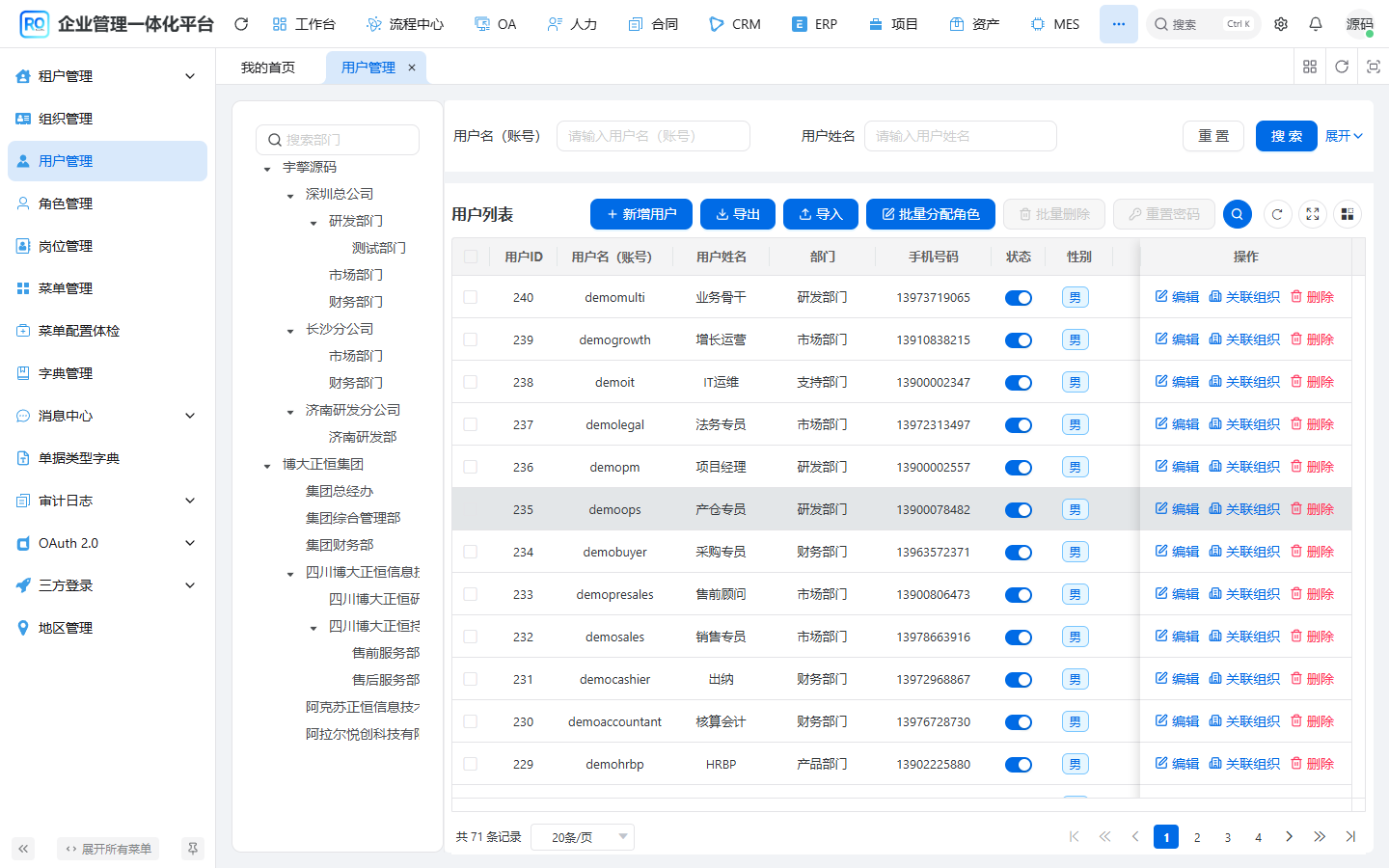 方案 A 用户管理