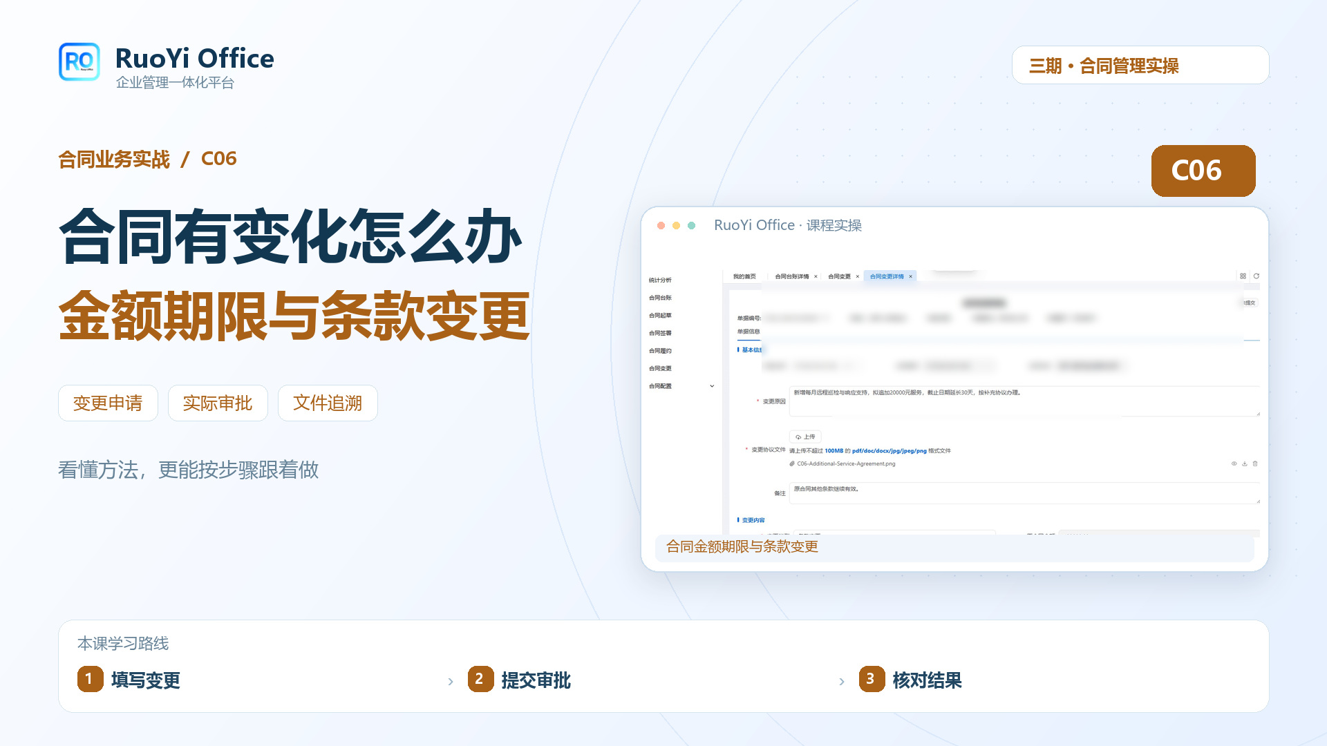 合同金额、期限与条款变更课程封面