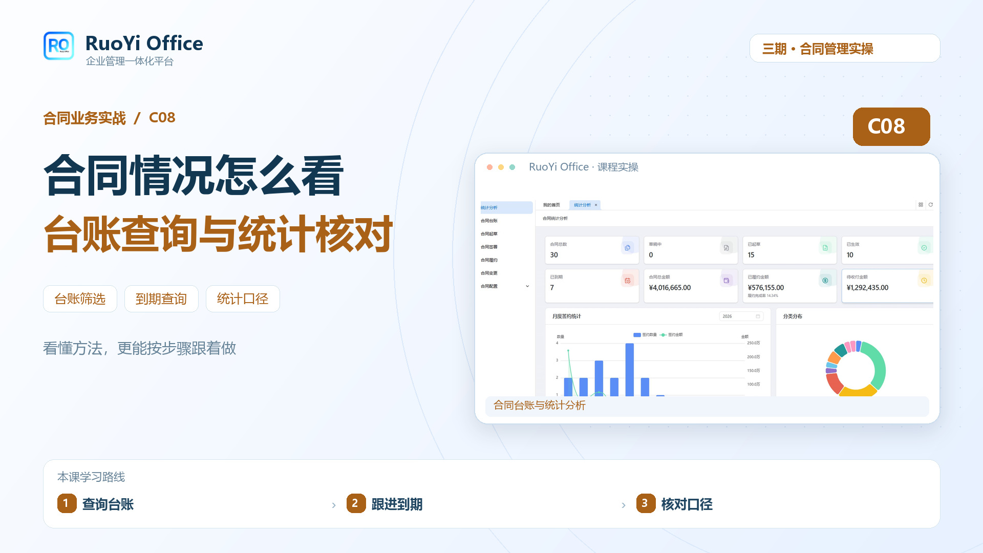 合同台账、到期查询与统计分析课程封面